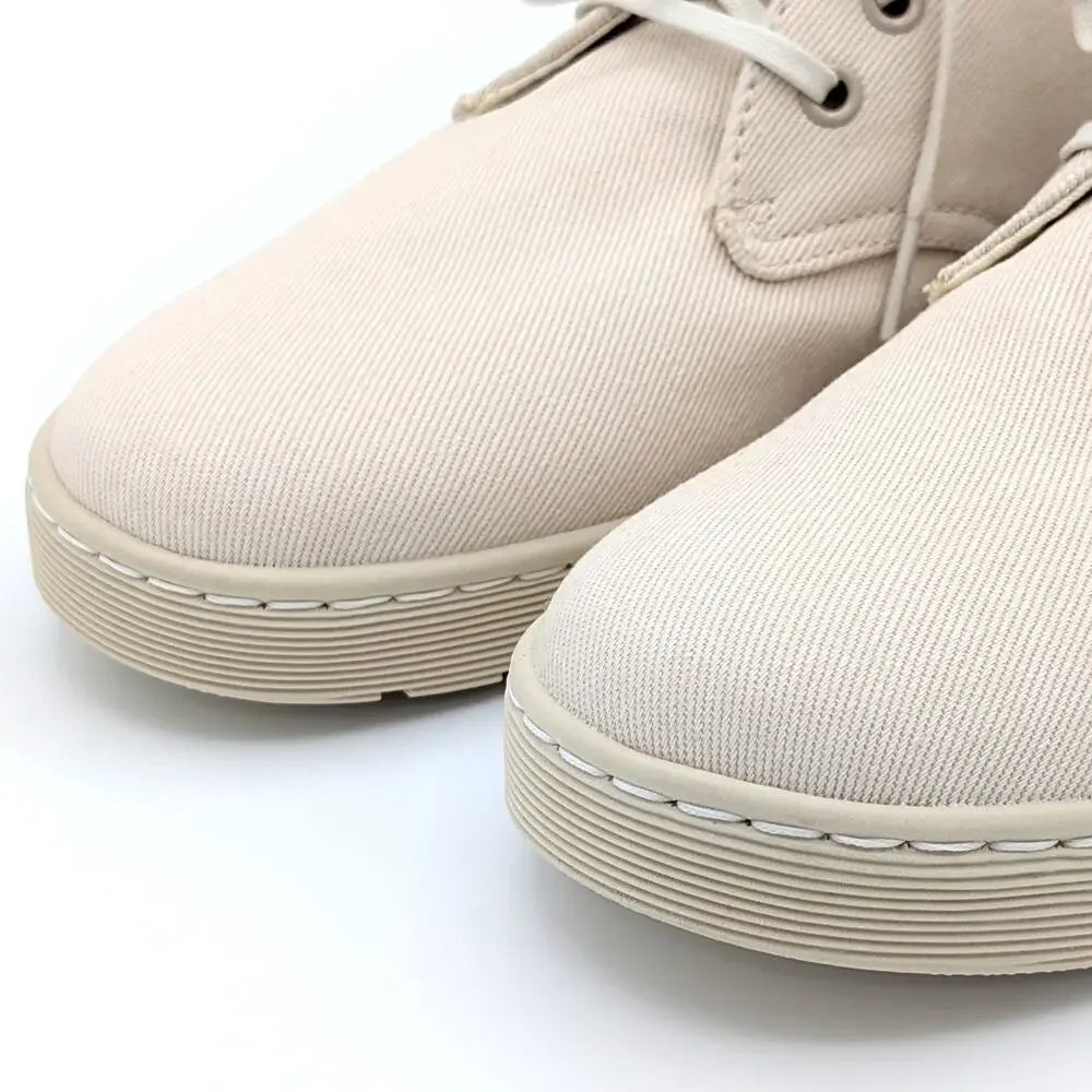 Dr. Martens Delray Twill Canvas Oxfords Sand 3 Eye Shoes M 10 W 11 EU 43 Cruise